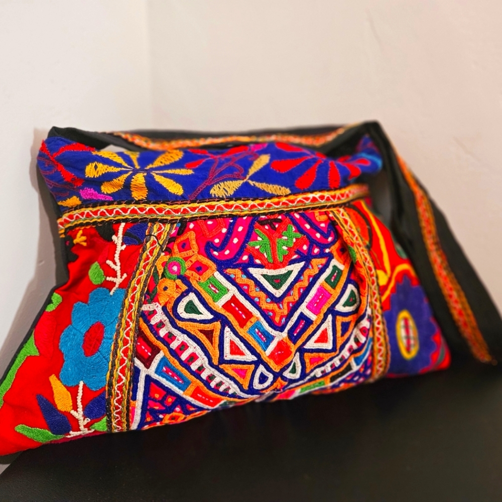 Tribal Gypsy Fabric Handmade Embroidered Purse from Rajasthan